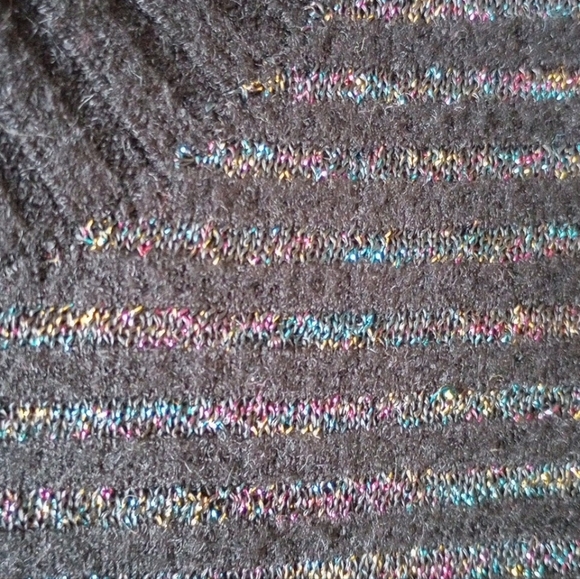 NWOT Medium Chic Black Glitter Mock Neck Sweater - Picture 3 of 7